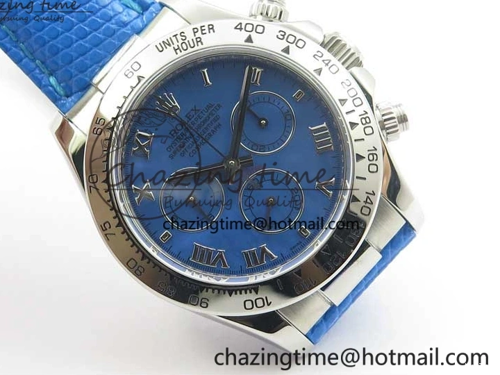 MiroTime 0215 Elegant Daytona 116519 OXF Best Edition Blue Dial on Blue Leather Strap A 3073